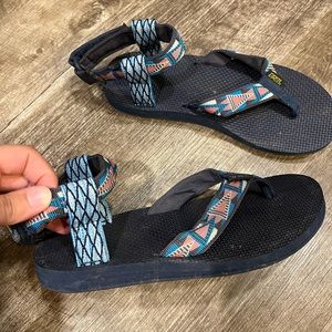 Teva sandals. Size 6. Very good condition. Soles are more of a navy blue.